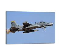 Modern Aesthetic - Lienzo decorativo A10 Thunderbolt II Warthog para pared, impresión HD de aviones militares, único para entusiastas del interior del hogar y la aviación, 30 x 45 cm