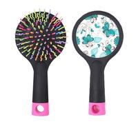 Modern Art - Cepillo para desenredar el cabello, diseño de flores de aguamarina