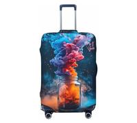Modern Art - Fundas protectoras elásticas para equipaje de viaje, colores rojo y azul, 45,7 a 81,3 cm, Black, L