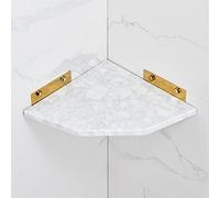 Modern B - Estante de baño con toallero de mármol y trípode montado en la pared para almacenamiento de cosméticos de tocador