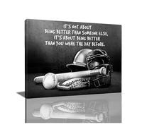 Modern Baseball Decor - Abstract Sports Canvas Painting for Contemporary Living Room, Bedroom, Office Art (Unframed,08x12inch(20x30cm))