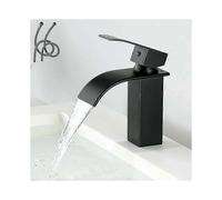 Modern Bathroom Sink Faucet Featuring Waterfall Spout Design, Anti-Fingerprint Surface Adds Touch Of Elegance To Any Bathroom