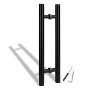 Modern Black Front Door Handles/Satin Nickel Push Pull Handle Bar,50/60/ 80/120/ 150 cm Shower Door Handle Replacement, Double Sided, Barn Sliding Door(Length 100cm(39.5inch))