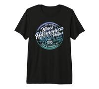 Modern Blues Harmonica Player Born In 1975 Birthday Camiseta Premium