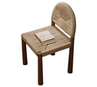 Modern Casual Mid-Century Chair, with Minimalist Backrest and Sturdy Solid Wood Legs, Suitable Kitchen & Dining Room Farmhouse Cafe(Brown,1PCS)