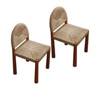 Modern Casual Mid-Century Chair, with Minimalist Backrest and Sturdy Solid Wood Legs, Suitable Kitchen & Dining Room Farmhouse Cafe(Red,2PCS)