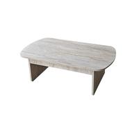 Modern Coffee Table, travertino Color, 105 x 35 x 60 cm, 100% melamina revestida, 18 mm de Grosor, Borde de PVC, diseño Elegante y Funcional