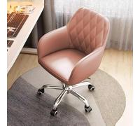 Modern Computer Chair Home Office Desk Chairs Pu Leather with Wheels,Ahjustable Chairs Mid Back Support,Study Chair for Bedroom Executive Chair with Steel Base/Grey/Size to Pursue Happiness(Orang
