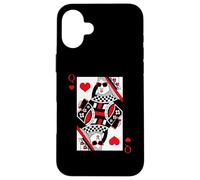Modern Cool Queen of Hearts Card Red Sunglasses Graphic Carcasa para iPhone 16 Plus