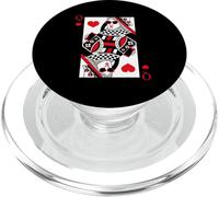 Modern Cool Queen of Hearts Card Red Sunglasses Graphic PopSockets PopGrip para MagSafe