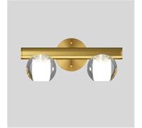 Modern Copper Wall Lamp Double Head Glass Lampshade Three Color Light Bedroom Bedside Study Porch,Araña