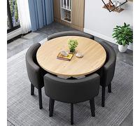 Modern de recepción de la oficina Mesa y silla de la sala de sillas Spare Saving Small Meeting Room Table para sala de estar Balcón Balcón Café Opción de color negro Opción de color negro Octopus