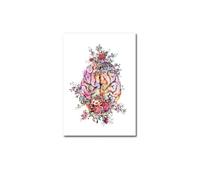 Modern Decoration Canvas pinting Anatomy Art Medical Floral Organs Heart Lung Póster Impresión Educación for estudiantes Fotos de hospital(202101NQ409B,60x90cm No Frame)