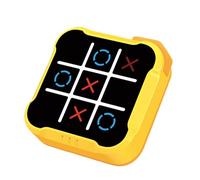 Modern Design Electronic Game, Portable Electronic Board Games, Indoor Parties Game, Decorative Battery Operated Game 9x9x2.8cm for Kids, Family, Yellow, Orange Color