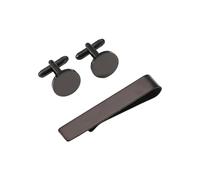 Modern Designs - Juego de gemelos y clip de corbata para hombre, de acero inoxidable, portátil, para elevar tu armario de negocios, accesorios para eventos formales, One Size, como se describe, como