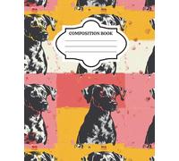 Modern Dog Art Composition Notebook - 7.5" x 9.25" Wide Ruled Journal: The Retro Lab Portrait