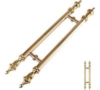 Modern Door Pull Handle Double Sided, Vintage Sliding Barn Hardware for Homes Interior Exterior Decor, Large Entrance Door Pole, Easy to Install(Gold,Length 150cm(59inch))