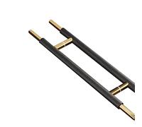 Modern Entry Door Handle Heavy Duty Glass Door/Wood Door Push Pull Bar Handles, Stainless Steel Commercial Barn Door Handle for Hotel Indoor Office, Double Side Mounted(Black,60cm/23.6in)