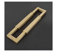 Modern Entry Door Handle Heavy Duty Metal Sliding Barn Door Handle, Contemporary Replacement Rectangular Shape Entry Push Pull Grab Bar, Two-Side Design(Gold,180cm(71in))