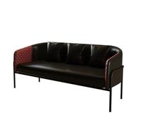 Modern Faux Leather Sofa Set, Stylish Loveseat, Upholstered & Armchair with Metal Legs for Living Room(L)