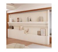 Modern Folding Paper Room Divider With Storage Shelves - Retractable Freestanding Wall Partition, Large Temporary Room Separator, White - 5X1.8M Decorative Divider,White-,White-1.5X2 M/4.92X6.56 Ft