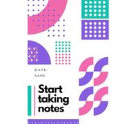 Modern Geometric Notebook: 22 wide ruled lines per page | 6 x 9 inches, 50 Pages | Perfect gift for note takes, personal diary, travel diary
