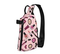 Modern Girl Cosmetic Trees and Animals Diagonalmente Sling Bag, Crossbody Sling Backpack Shoulder Chest Bag para Mujeres Hombres, Travel Hiking Daypack