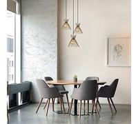 Modern Gold Chandelier, 63 x 63 cm, altura 128 cm, cuerpo de metal, altura ajustable, 3 x E27 máx. 40 W, elegante iluminación para el hogar y la oficina
