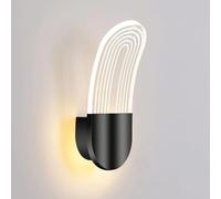 Modern Gold Wall Sconces, Bedroom 2 Pack Dimmable Metal Lighting Fixtures, Simple Clear Acrylic Light Guide Plate Lamps for Living Room Bathroom Hallway