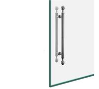 Modern Heavy Duty Glass Door Pull Push Handle with Hardware Kits,Large Interior Barn Door Handles for Bedroom Kitchen Entry, 50/60/80/100cm Length(Black,70cm/27.5in)