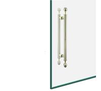 Modern Heavy Duty Glass Door Pull Push Handle with Hardware Kits,Large Interior Barn Door Handles for Bedroom Kitchen Entry, 50/60/80/100cm Length(Bronze,90cm/35.4in)