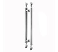 Modern Heavy Duty Glass Door Pull Push Handle with Hardware Kits,Large Interior Barn Door Handles for Bedroom Kitchen Entry, 50/60/80/100cm Length(Silver,80cm/31.5in)