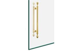 Modern Heavy Duty Glass Door Pull Push Handle with Hardware Kits,Large Interior Barn Door Handles for Bedroom Kitchen Entry, 50/60/80/100cm Length(Gold,50cm/19.7in)