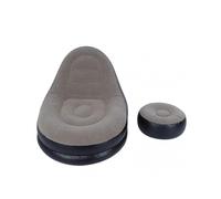 Modern Inflatable Reclining Folding Sofa Chair with Footrest - Stylish Seating for Living Room, Balcony & Garden