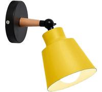 Modern Interior Wall Sconce Scandinavian Design In Wood And Iron, Bedroom Living Room Decorative Wall