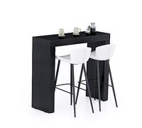 Modern Italy Made Evolution - Mesa alta de 304,8 x 101,6 cm, color negro