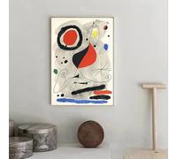 Modern Joan Miro Surrealism Abstract Art Posters Canvas Painting Printing Modern Living Room Home Wall Art Decoration(60x80cm/Frameless)