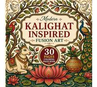 Modern Kalighat Inspired Fusion Art: A Divine Coloring Journey Through Contemporary Indian Folk Art