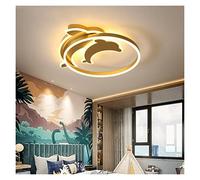 Modern Led Ceiling Lights Gold Aluminum Kids Bedroom Lamp Fixtures Dimmable Ceiling Lamps for Living Room Kitchen Deckenleuchte Modern LED Chandelier (A Coolwhitenoremote)