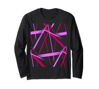 Modern Line Urban Geometry Magenta-Rosa Manga Larga
