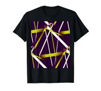 Modern Line Urban Geometry Negro Blanco Lima-Verde Camiseta gráfica económica, Hombre, Negro, L