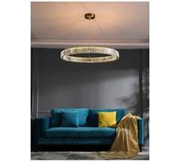 Modern Living Room Crystal Chandelier Led Remote Dimmable