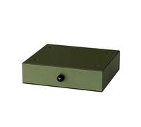 Modern Metal Jewelry Nizer - Elegante caja de almacenamiento que ahorra espacio con cajón para el hogar, la oficina y el dormitorio - verde, 12 cm - Elegante solución de almacenamiento y exhibición de