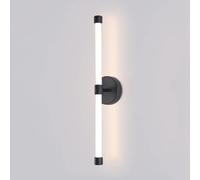 Modern Metal Tube Pipe up down Led Wall Lamps, 360° Glow Acrylic Lampshade, 10W 3-Color Light Dimmable Wall Sconce Lights, Bedroom Nightstand Bathroom Living Room Wall Light Lamp/Black