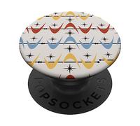 Modern Midcentury Mid Century Retro Atomic Age Space 50s PopSockets PopGrip Adhesivo