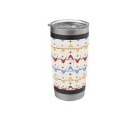 Modern Midcentury Mid Century Retro Atomic Age Space 50s Vaso térmico de acero inoxidable de doble pared