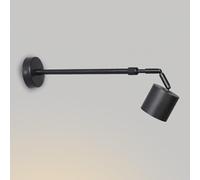 Modern Minimalist Wall Light, Long Arm Industrial Wall Lamp, Indoor Spot Picture Lighting with Telescopic and Rotating Functions, 10W LED Wall Sconces for Bedroom Bedside Hallway Living(Black,3000K)