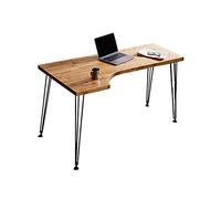 Modern Minimalist Wooden Desk L-Shaped PC Laptop Desk Home Corner Table Working Study Table Stable Metal Bracket Easy to Install Office Desk (Table Length : 1.0 Meters)