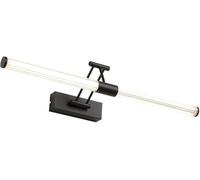 Modern Mirror Front Lamp Simple Long Strip Acrylic Dimmable Wall Sconces Black Adjustment Iron Wall Lighting for Living Room Dinning Room(40CM)