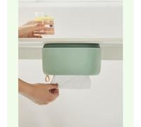 Modern Monochrome Design For Home And Hotel Settings Stylish White Tabletop Tissue Holder(Green)